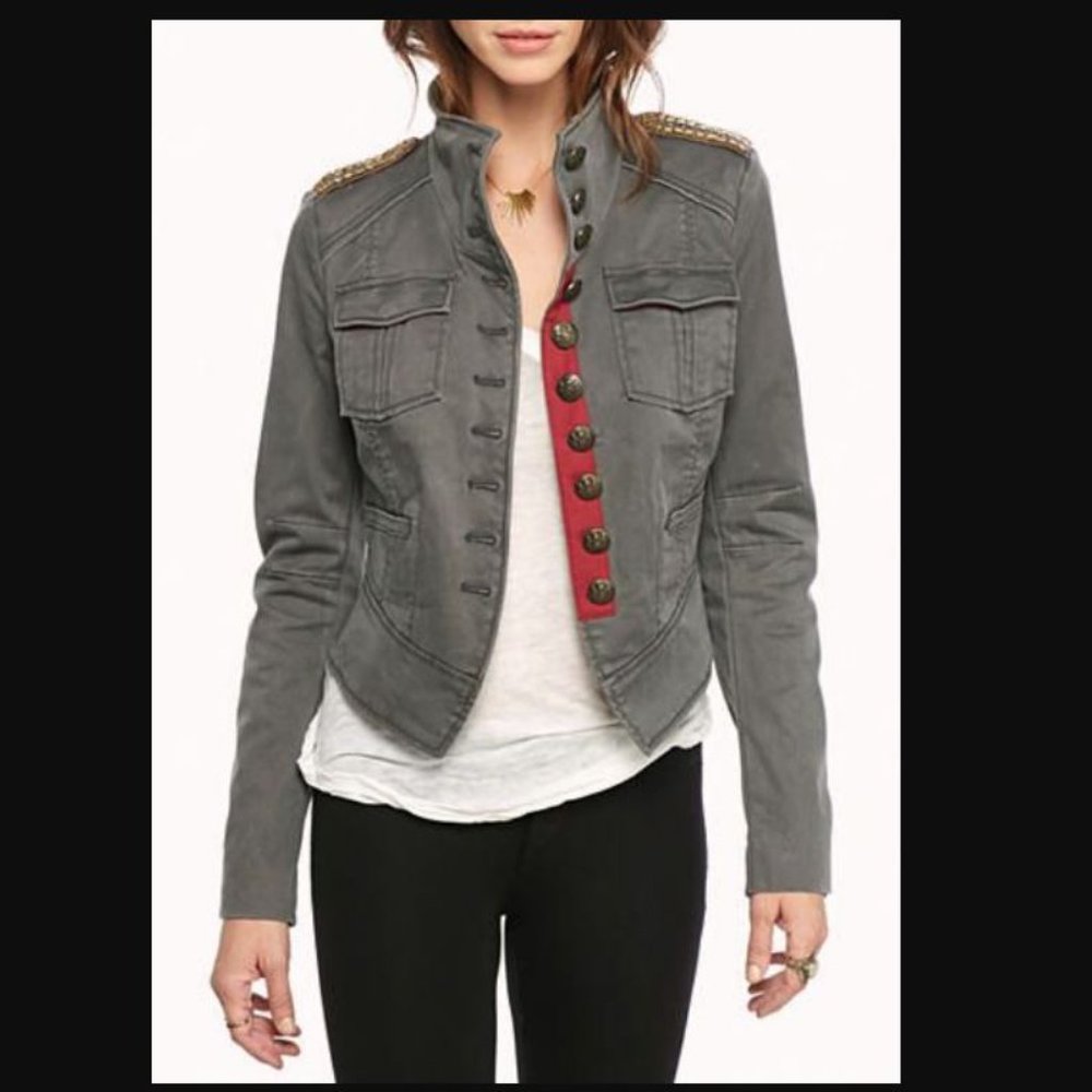 Free People Military Jacket